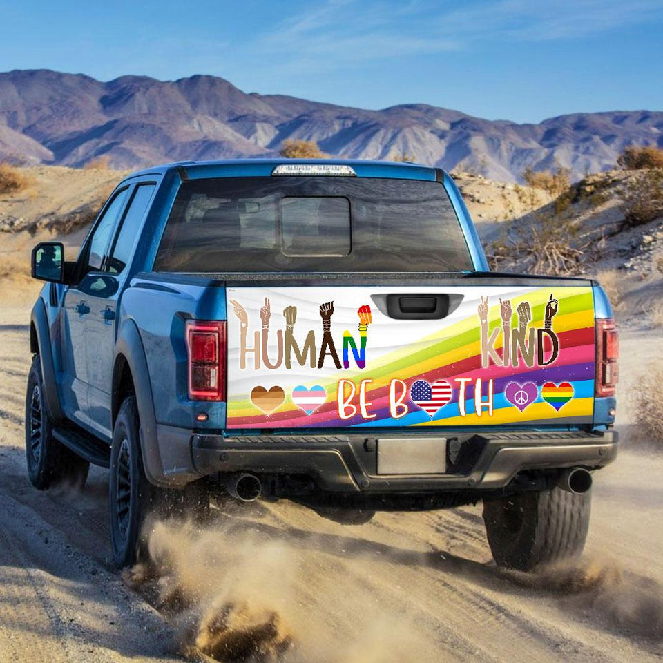 Human Kind Be Botruck Tailgate Decal Sticker Wrap Tailgate Wrap Decals For Trucks