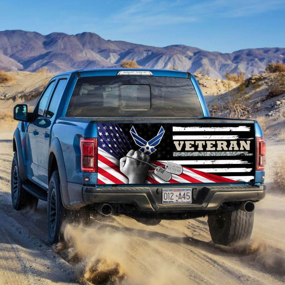Us Air Force Veterans truck Tailgate Decal Sticker Wrap Tailgate Wrap Decals For Trucks