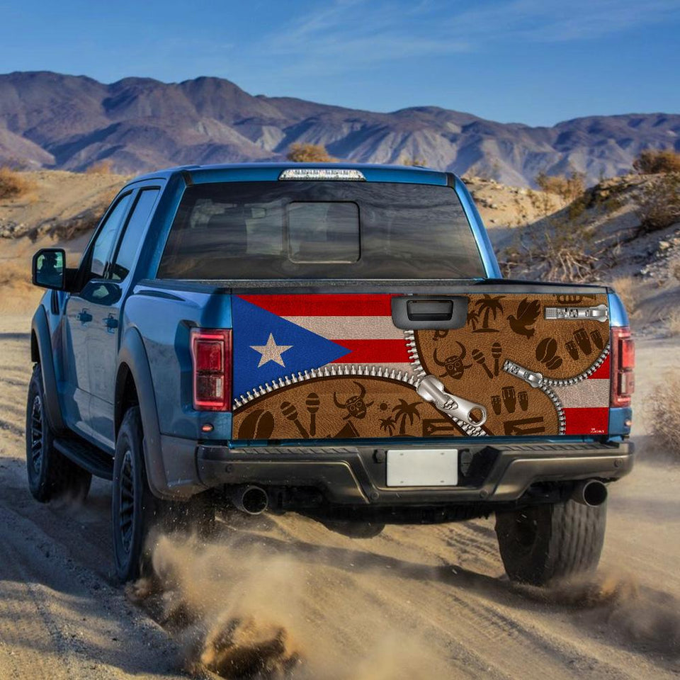Puerto Rico truck Tailgate Decal Sticker Wrap Tailgate Wrap Decals For Trucks
