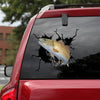 [sk1145-snf-ptd]-redfish-crack-car-sticker-fishing-lover