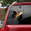 [sk1140-snf-ptd]-redfish-crack-car-sticker-fishing-lover