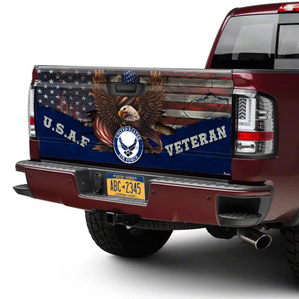 U.s Air Force Veterans truck Tailgate Decal Sticker Wrap Tailgate Wrap Decals For Trucks