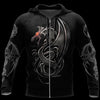 3D ARMOR TATTOO AND DUNGEON DRAGON HOODIE HAC130102