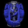 3D TATTOO AND DUNGEON DRAGON HOODIE blue