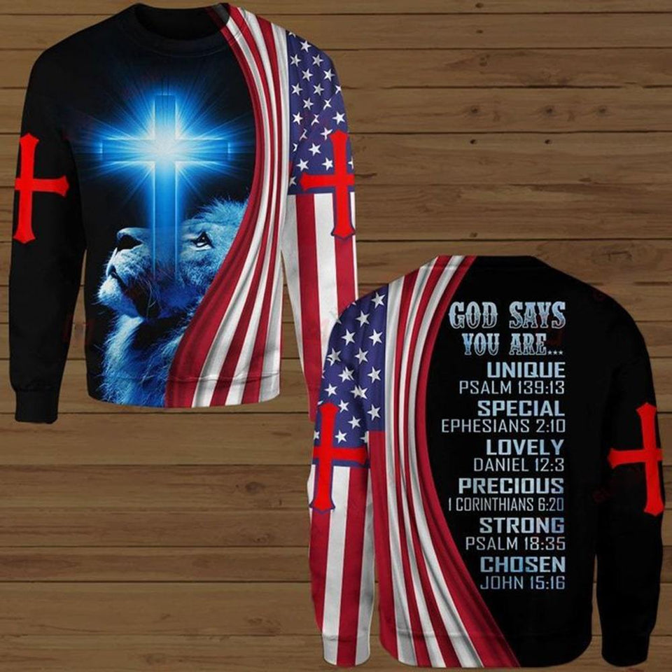 I BELIEVE IN GOD OUR FATHER I BELIEVE IN CHRIST THE SON I BELIEVE IN THE HOLY SPIRIT OUR GOD IS THREE IN ONE ALL OVER PRINTED SHIRTS DH01042101