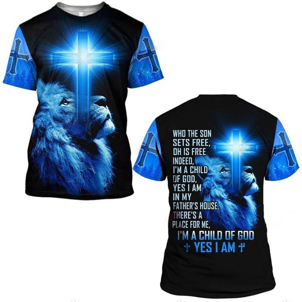 I'M A CHILD OF GOD YES I AM ALL OVER PRINTED SHIRTS DH092302