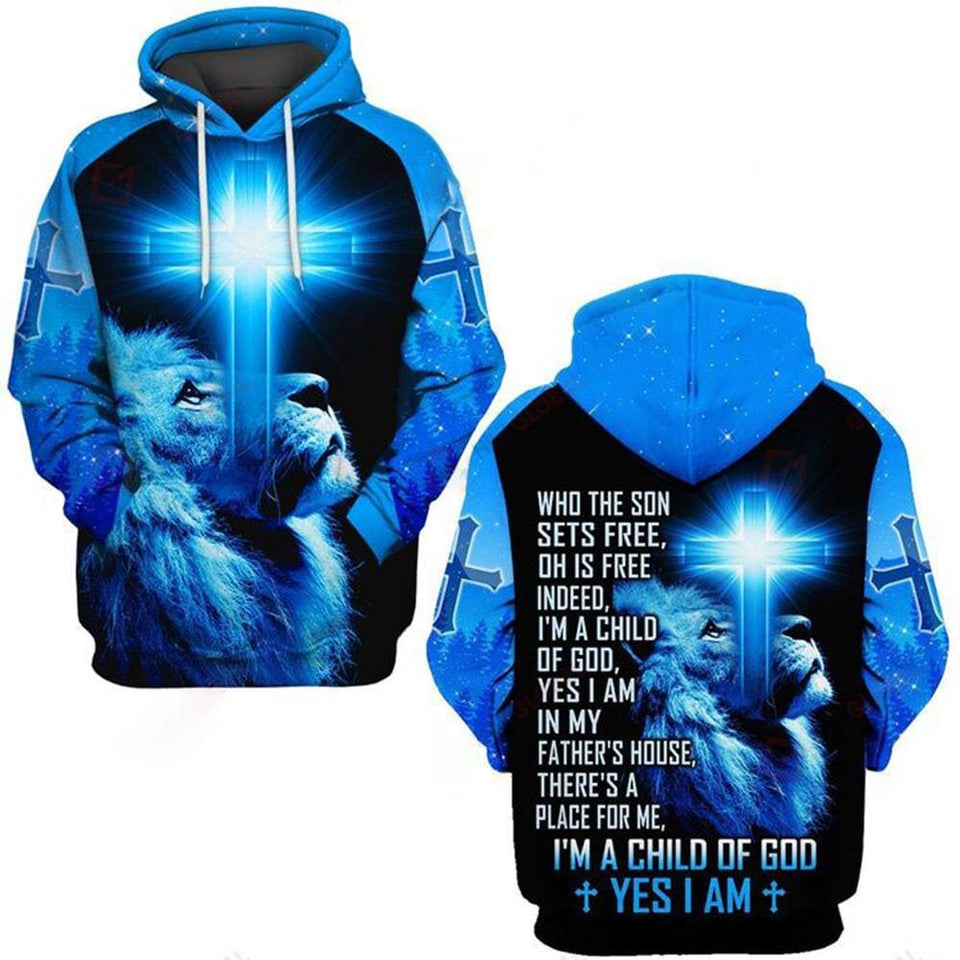I'M A CHILD OF GOD YES I AM ALL OVER PRINTED SHIRTS DH092302