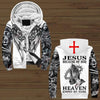 JESUS BECAUSE OF HIM HEAVEN KNOW MY NAME ALL OVER PRINTED SHIRTS 221220