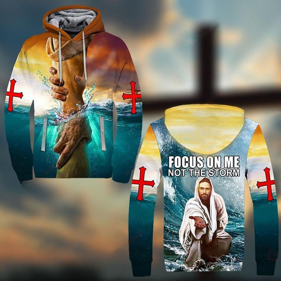 FOCUS ON ME NOT THE STORM ALL OVER PRINTED 3D SHIRTS