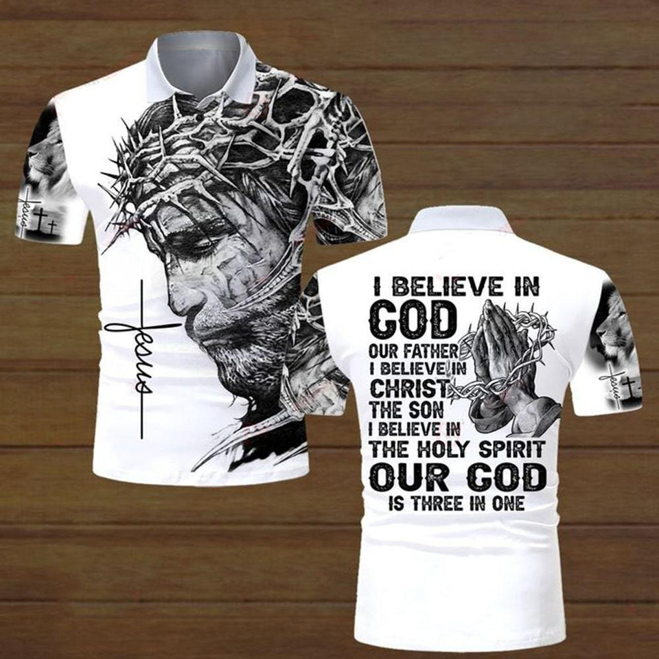 I Believe In God Our Father I Believe In Christ The Son I Believe In The Holy Spirit Out God Is Three In One ALL OVER PRINTED SHIRTS