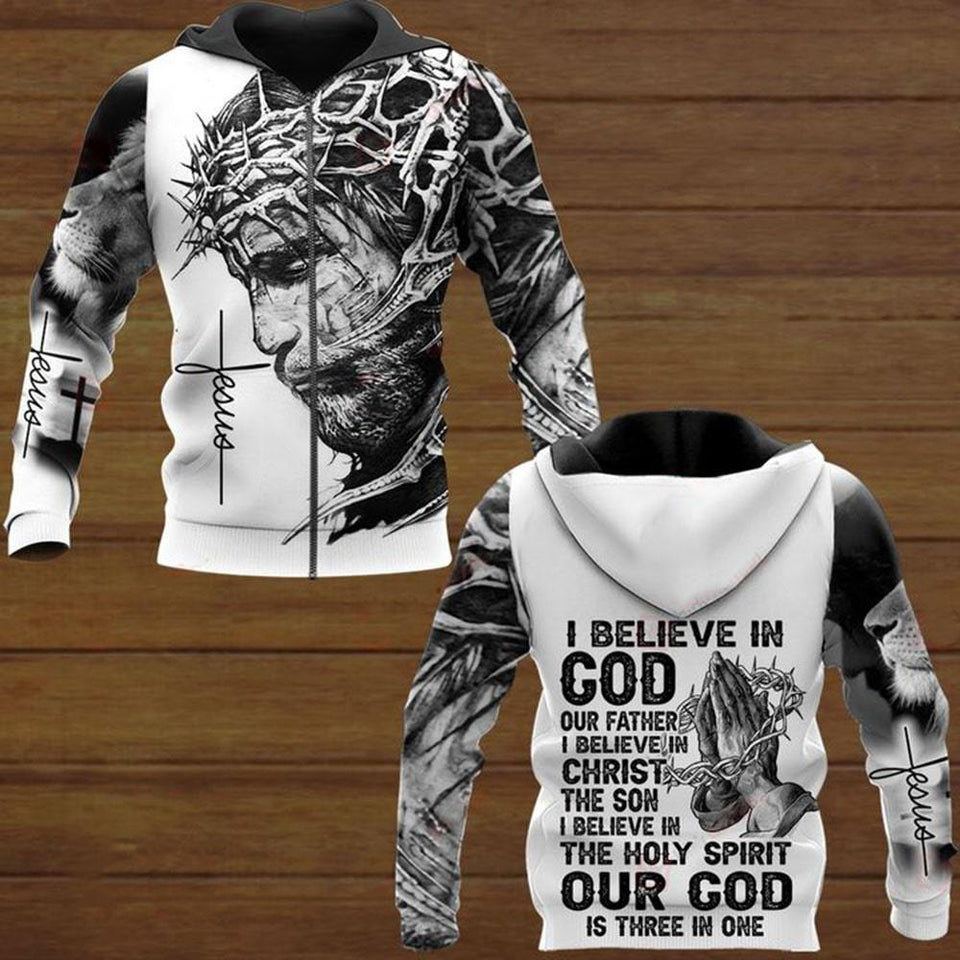 I Believe In God Our Father I Believe In Christ The Son I Believe In The Holy Spirit Out God Is Three In One ALL OVER PRINTED SHIRTS