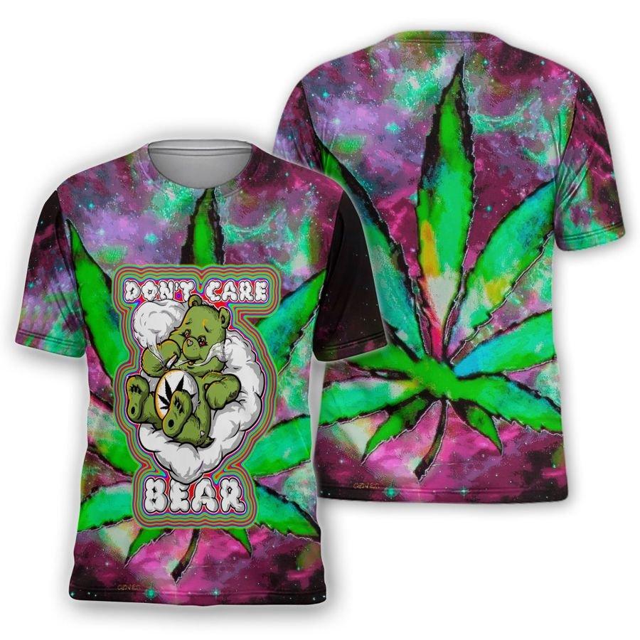 420 Hoodie Dont't Care Bear 3D Full Over Print Ht1223