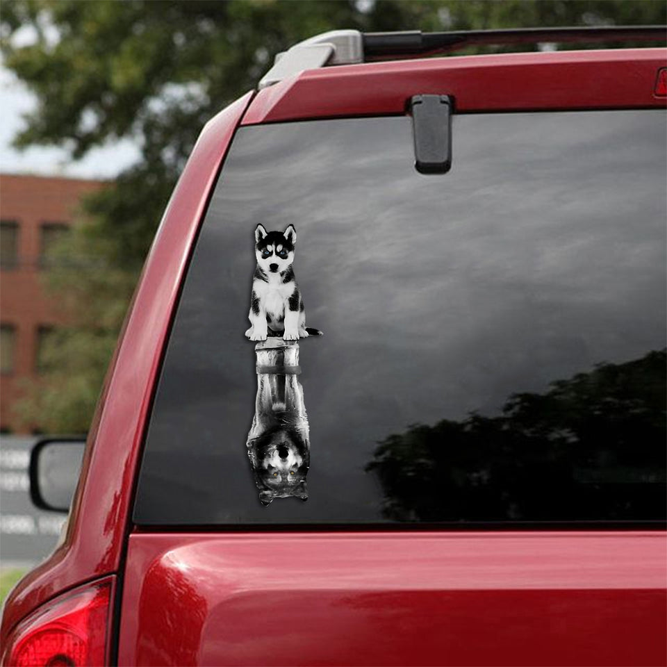 [sk1080-snf-tpa]-husky-sticker-dogs-lover