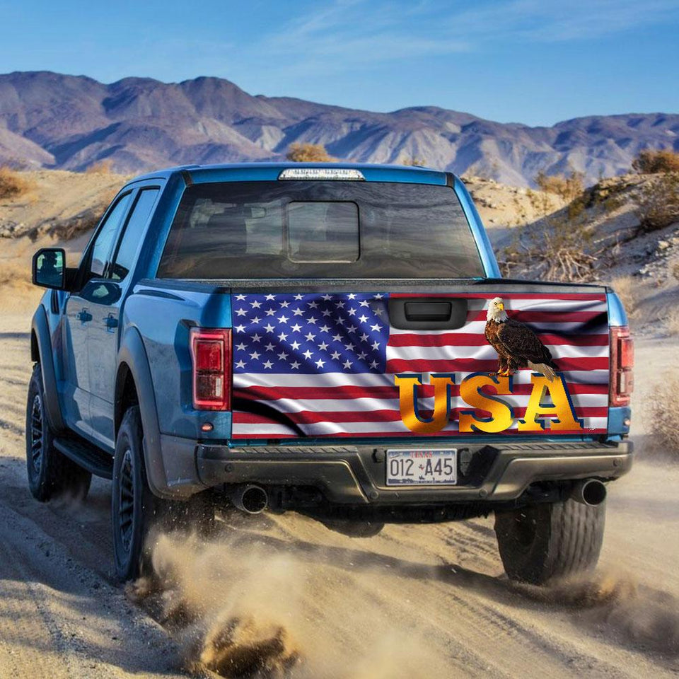 Proud American truck Tailgate Decal Sticker Wrap Tailgate Wrap Decals For Trucks