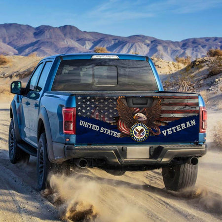 United States Veterans truck Tailgate Decal Sticker Wrap Tailgate Wrap Decals For Trucks