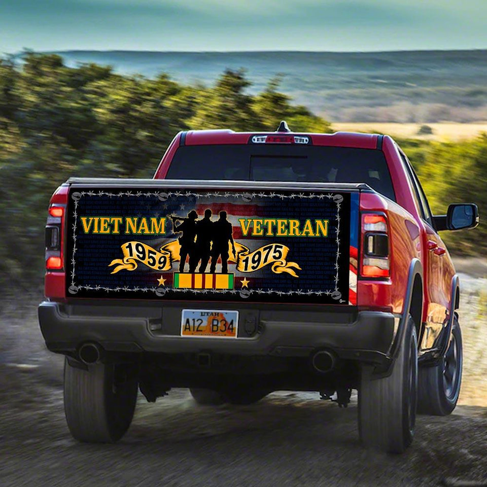 Vietnam Veterans truck Tailgate Decal Sticker Wrap Tailgate Wrap Decals For Trucks