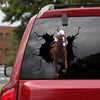 [sk1907-snf-lad]-horse-racing-crack-car-sticker-racing-lover