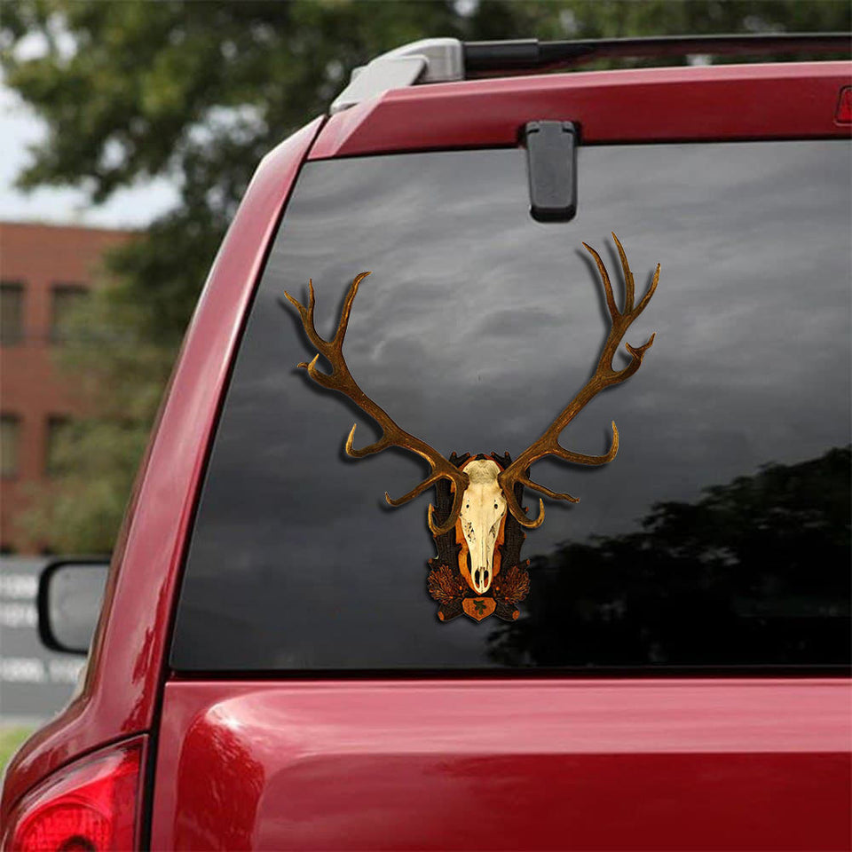 Deer Crack Sticker Ideas Funny Wall Decor Laptop Decals 70th Birthday Ideas - Hunting / Deer die-cut waterproof vinyl sticker decal