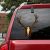 Deer Crack Sticker Ideas Funny Wall Decor Laptop Decals 70th Birthday Ideas - Hunting / Deer die-cut waterproof vinyl sticker decal