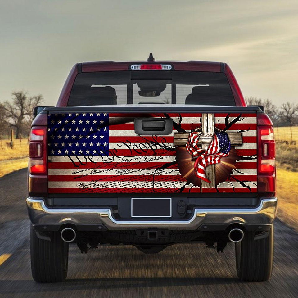 Christ Cross truck Tailgate Decal Sticker Wrap Tailgate Wrap Decals For Trucks