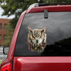 [sk0383-snf-tnt] Owl Car Sticker Animals Lover - Camellia Print