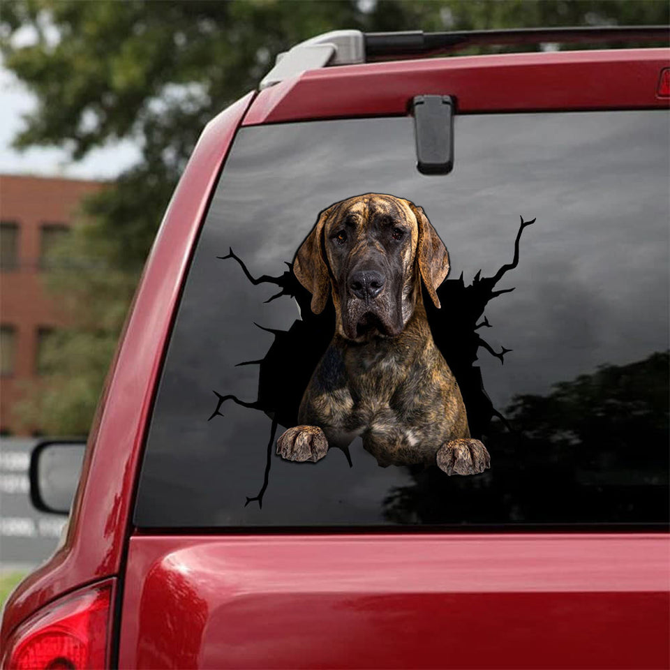 [da0032-snf-tnt]-great-dane-crack-car-sticker-dogs-lover