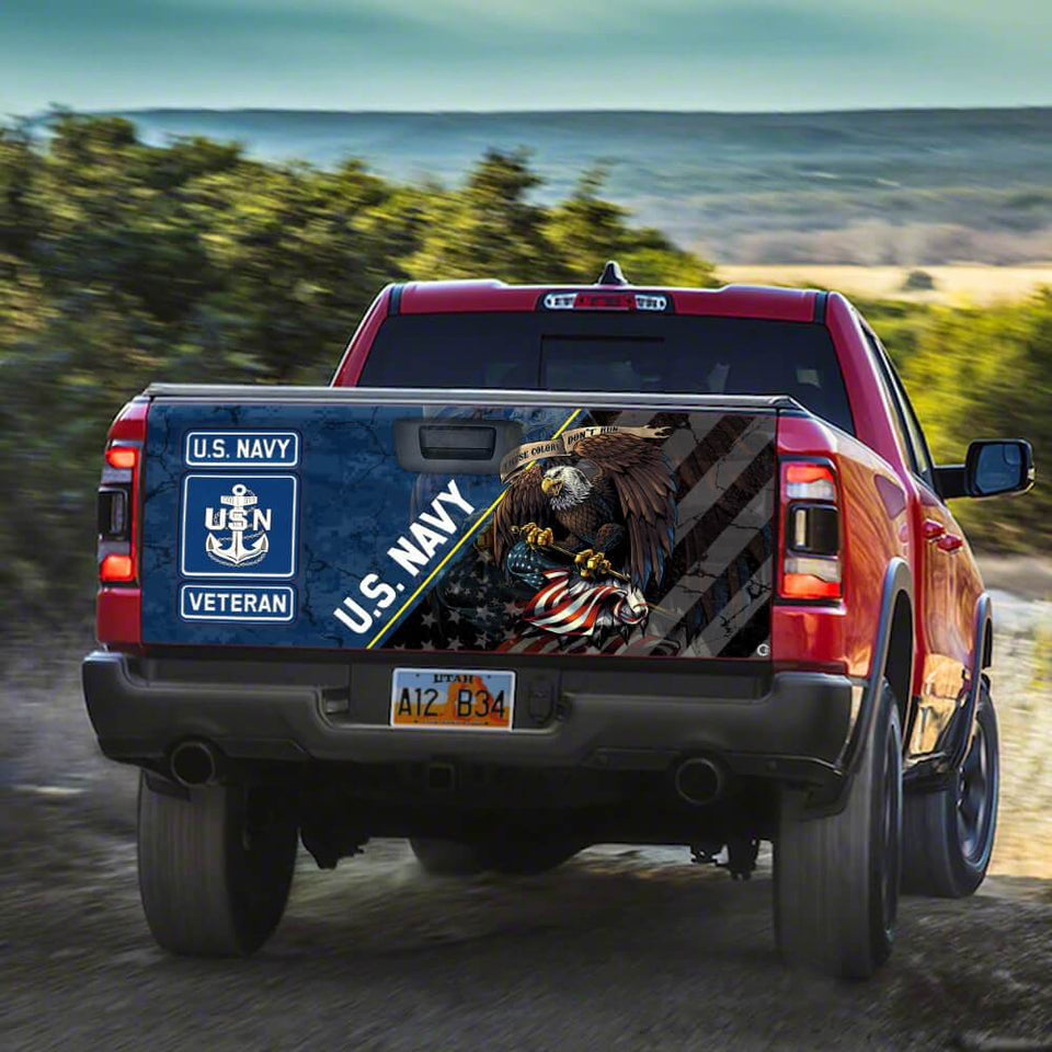 United States Navy Veterans truck Tailgate Decal Sticker Wrap Tailgate Wrap Decals For Trucks