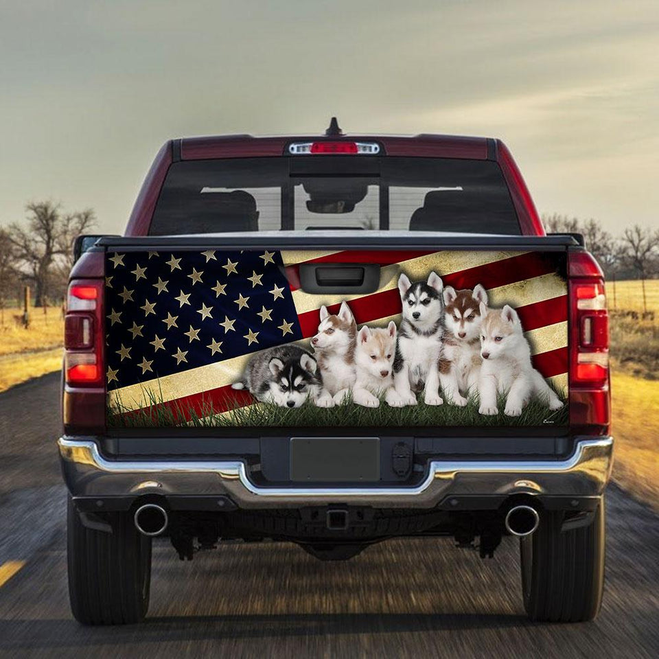 Husky American truck Tailgate Decal Sticker Wrap Tailgate Wrap Decals For Trucks