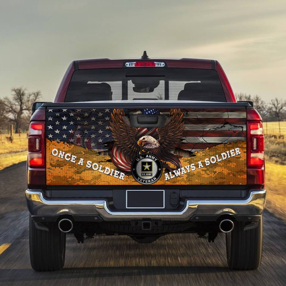 U.s Army Veteran Soldier truck Tailgate Decal Sticker Wrap Tailgate Wrap Decals For Trucks