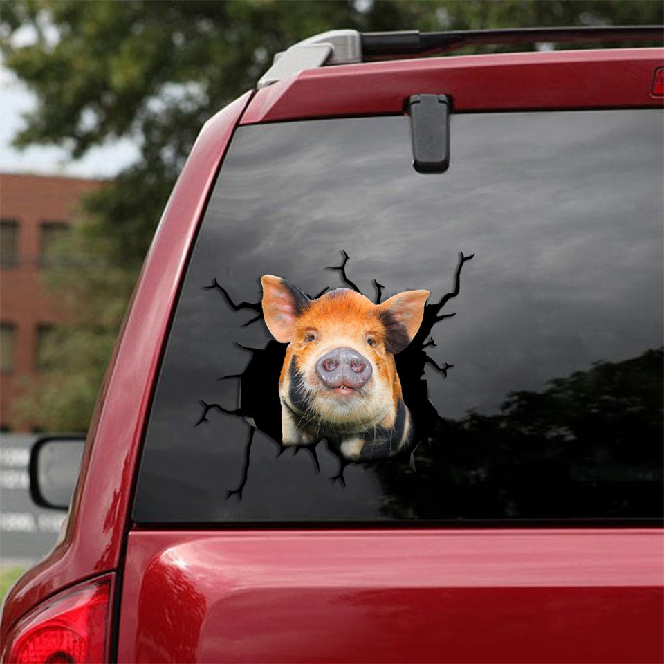 [sk1230-snf-tpa]-pig-crack-sticker-cattle-lover