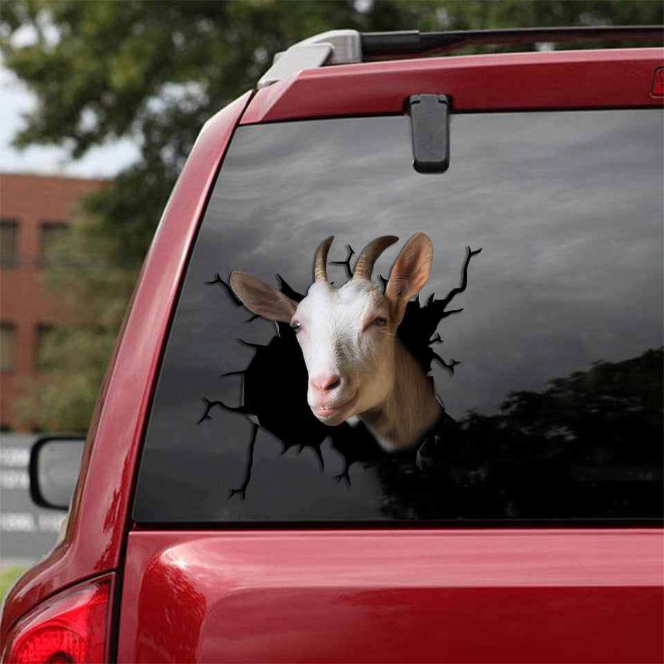 [sk1280-snf-tpa]-goat-crack-sticker-cattle-lover