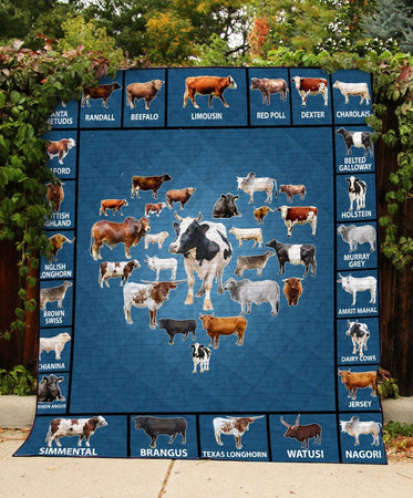 COW PATTERN XC01 QUILT BLANKET