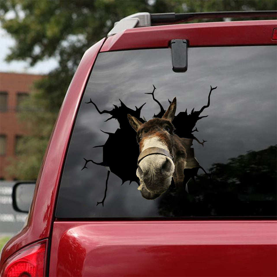 [sk1221-snf-lad]-donkey-crack-sticker-cattle-lover