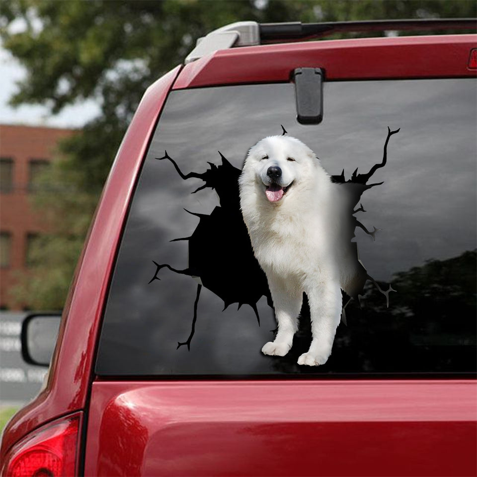 Great Pyrenees Crack Head Decal A Cute Sunflower Decal Anniversary Gift For Husband - Farmhouse & Rustic die-cut waterproof vinyl sticker decal