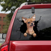 Chihuahua Crack Decals For Cars Likeable Floor Stickers Valentines Day Gifts For Him - Dog Lovers die-cut waterproof vinyl sticker decal