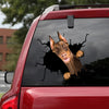 Doberman Crack Decal Sticker Car Kawaii Custom Sticker Labels Sister Necklaces - Dog Lovers die-cut waterproof vinyl sticker decal