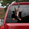 Doberman Crack Decor Decal Funny Wall Decor Transfer Stickers Christmas Gift Ideas For Mom - Dog Lovers die-cut waterproof vinyl sticker decal