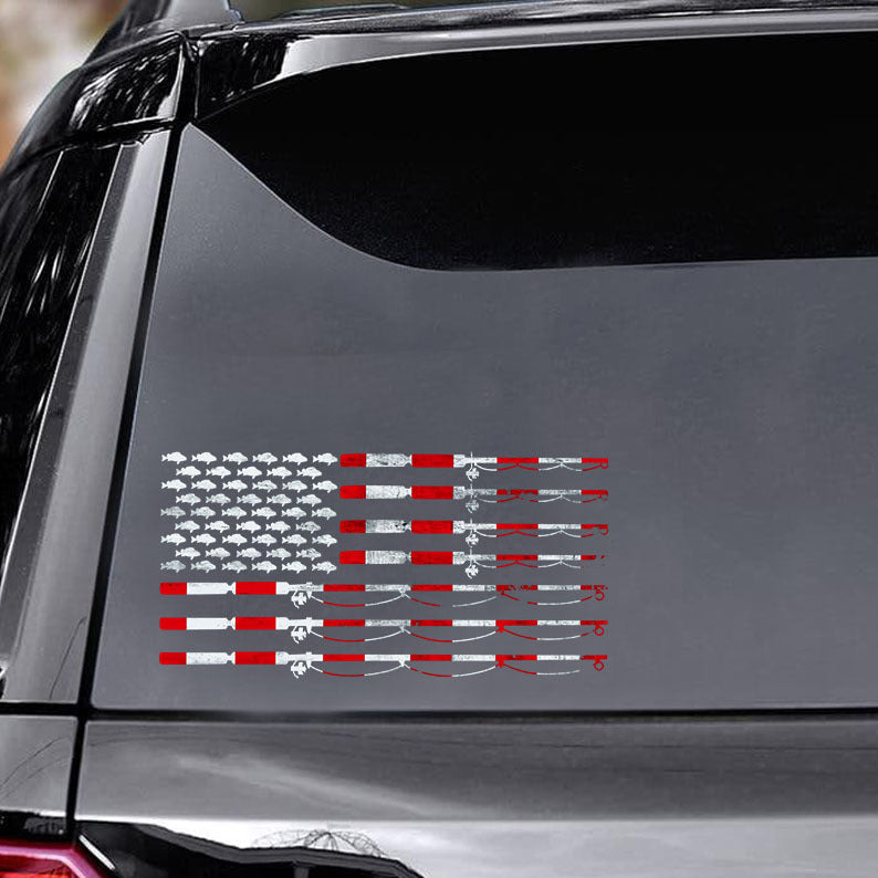America Fishing Decal Sticker Car Funny Memes Decal Stickers Valentines Gifts - Fishing die-cut waterproof vinyl sticker decal