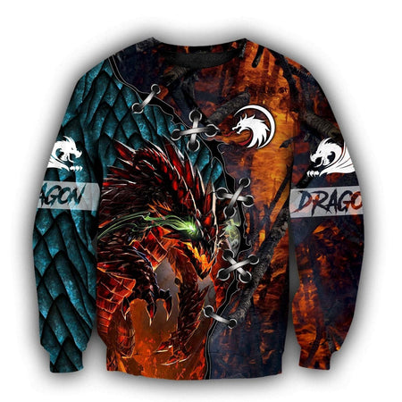 3D TATTOO AND DUNGEON DRAGON T SHIRT HOODIE TR121202