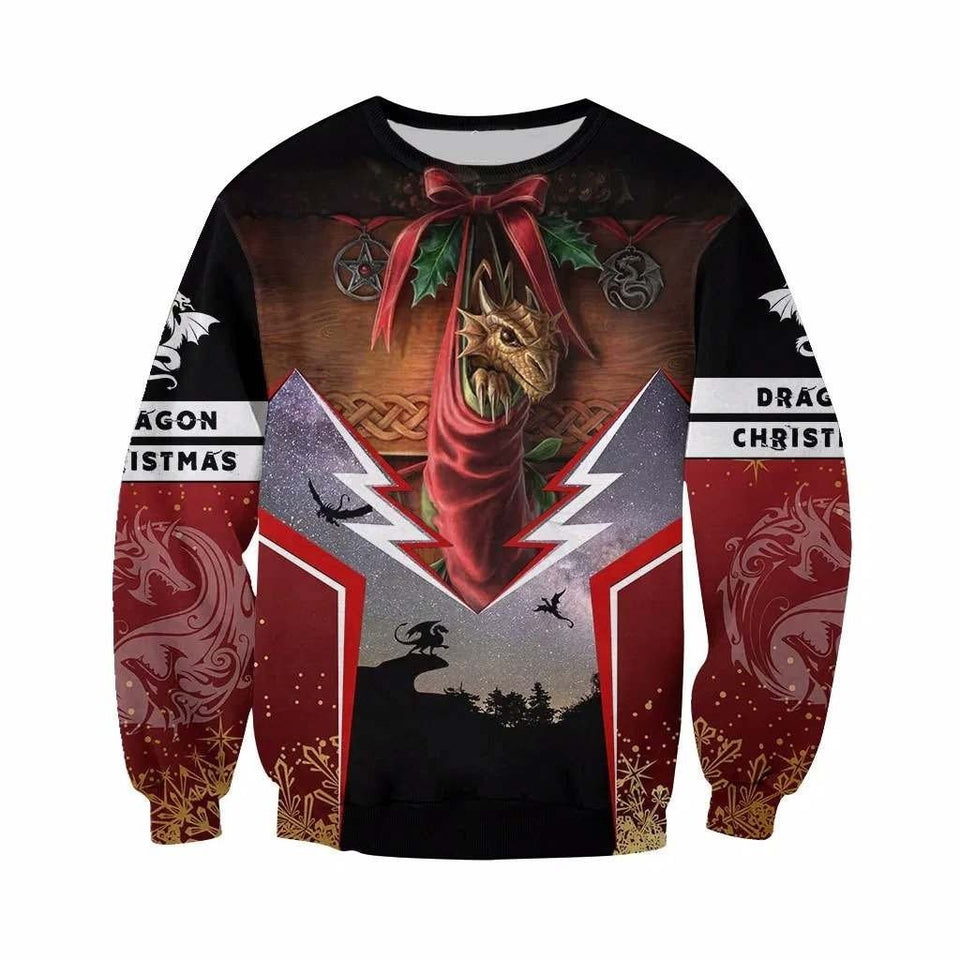 3D TATTOO AND DUNGEON DRAGON HOODIE NM050967