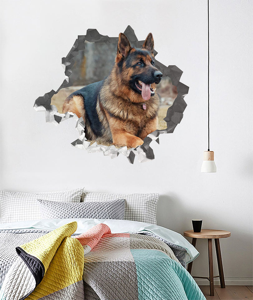 [da0067-snf-tnt]-german-shepherd-crack-wall-decal