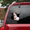 Jack Russell Terrier Crack Decor Decal Hot Removable Stickers Gift For Husband - Dog Lovers die-cut waterproof vinyl sticker decal