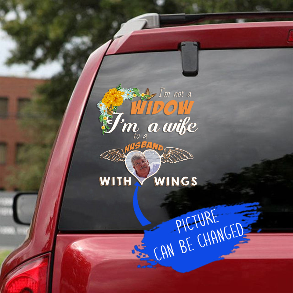 Personalized Angel Husband Decals For Windows Funny Memes Custom Bumper Stickers Best Gifts For Dad - Family & Home die-cut waterproof vinyl sticker decal