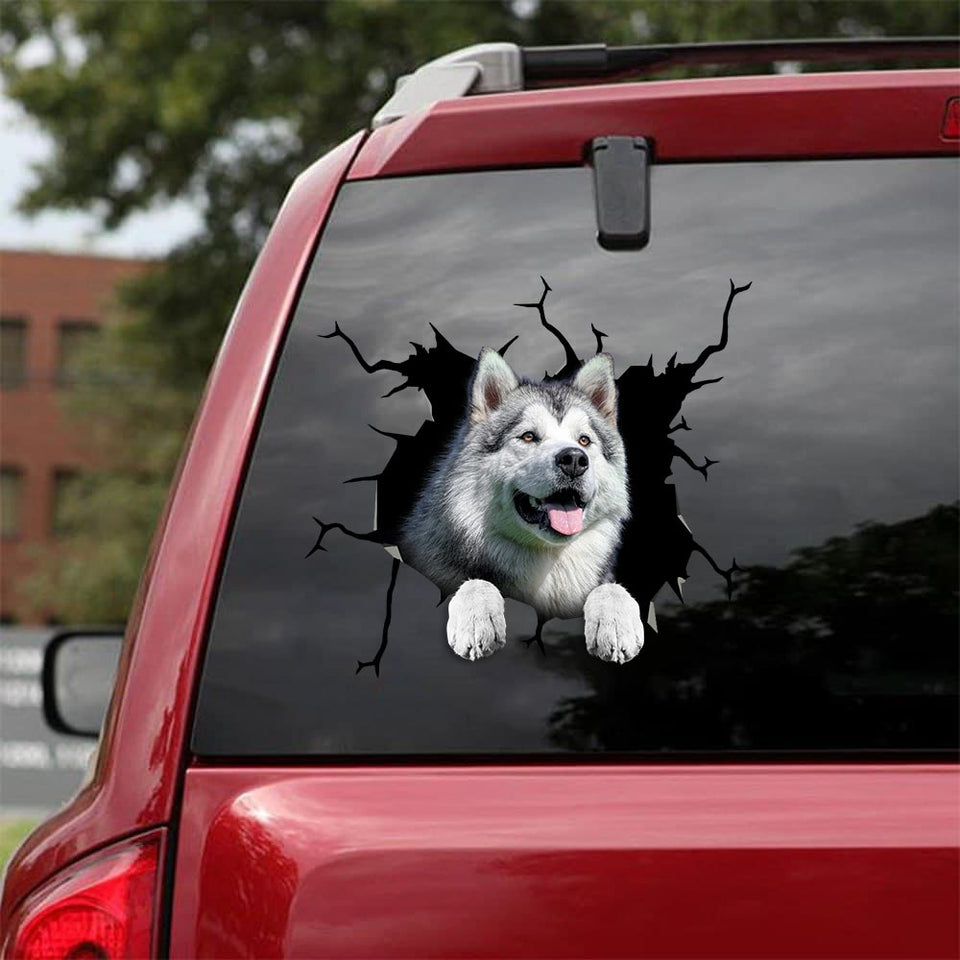Alaska Crack Decal For Car Window Hot Fun Stickers Stuffers - Dog Lovers die-cut waterproof vinyl sticker decal