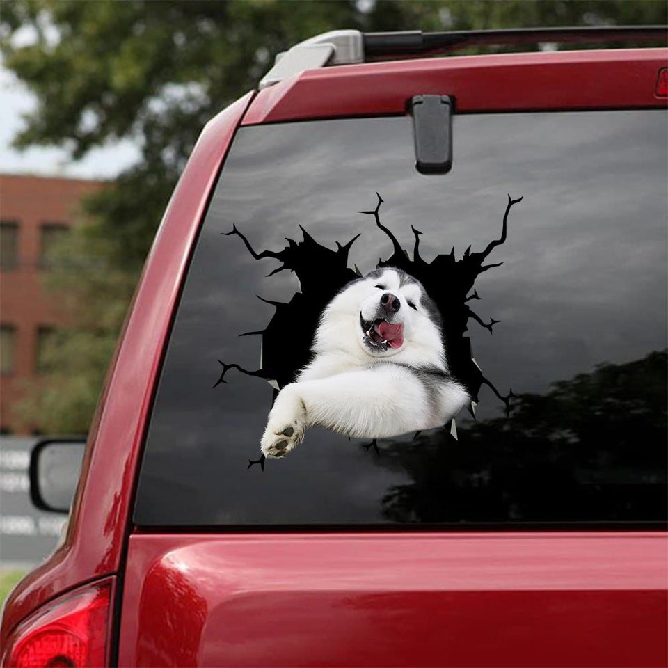 Alaska Crack Sticker Ideas Funny Gifs Decal Stickers Christmas Gifts - Dog Lovers die-cut waterproof vinyl sticker decal