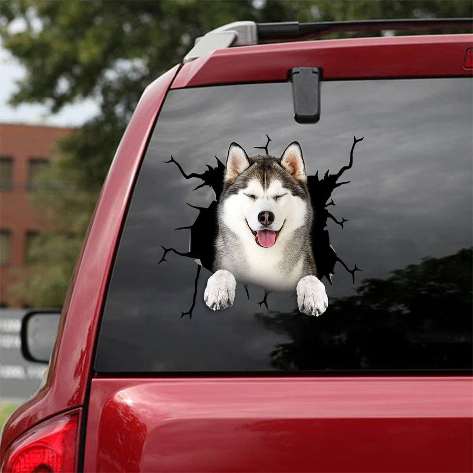 Alaska Crack Decal For Wall Funny Memes Vinyl Stickers For Cars Gifts For Dogs - Dog Lovers die-cut waterproof vinyl sticker decal