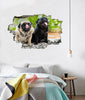 Pug Crack Wall Decal - Dog Lovers die-cut waterproof vinyl sticker decal