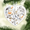 Cats Heart Ceramic Ornament, Christmas Ornament, Christmas Gift