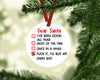 Dear Santa Funny Adult Humor Ornament, Christmas Ornament, Christmas Gift, Ceramic Circle Ornament