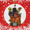 Black Lives Matter Ornament, Christmas Ornament, Christmas Gift, Ceramic Circle Ornament